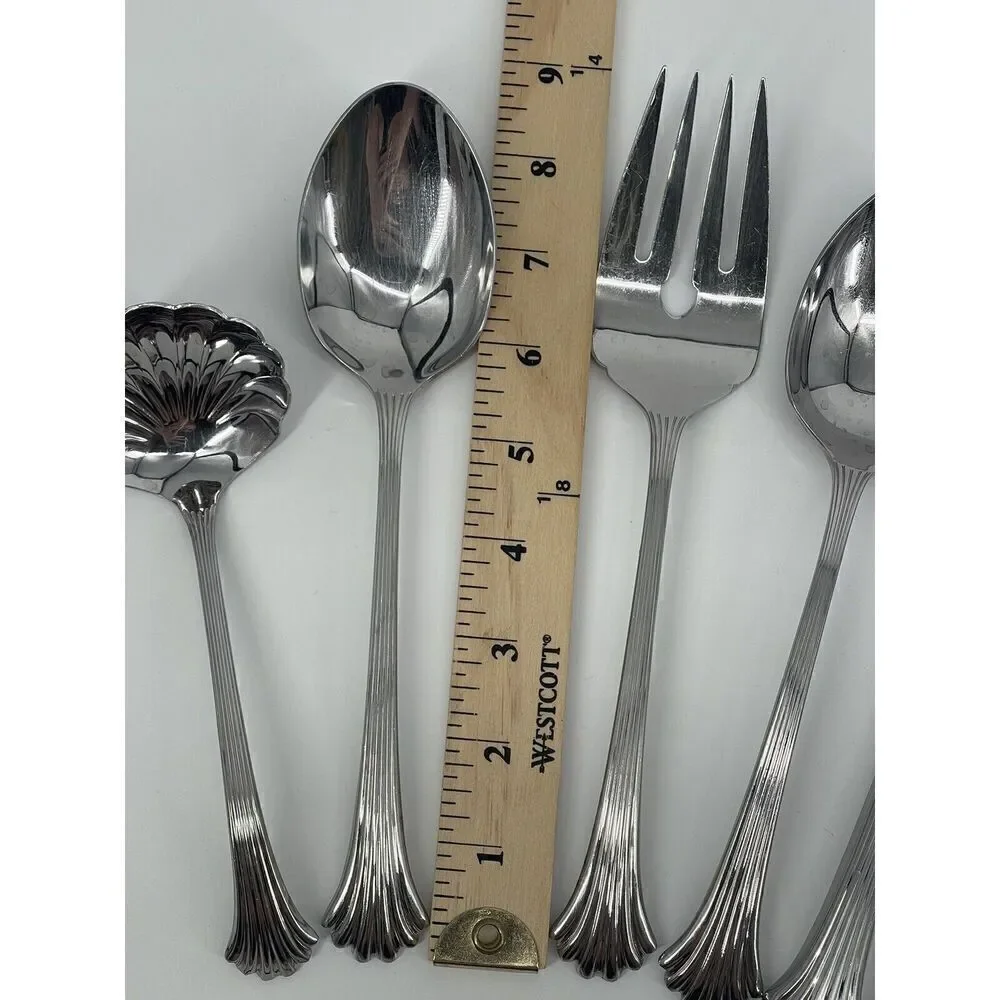 International Silver Tiara Serving Spoons Ladle Meat Fork Dinner Butter Knife